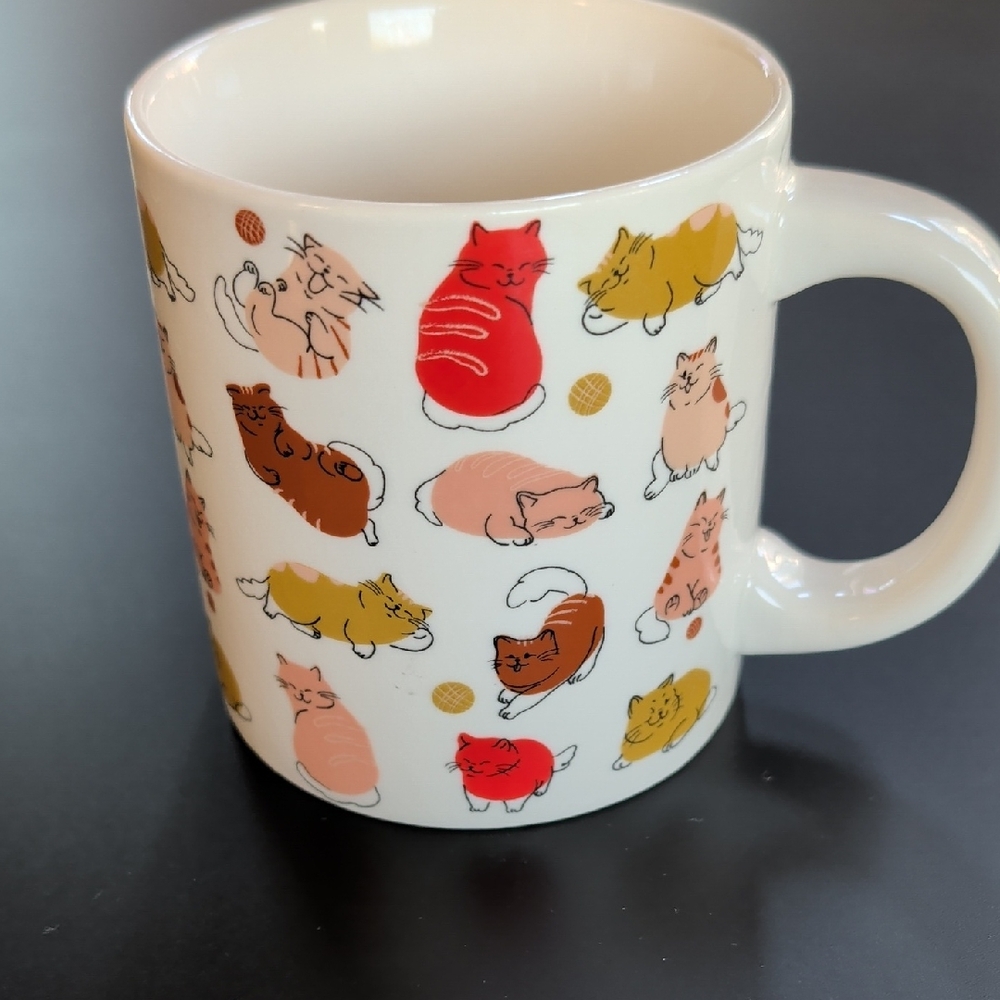 Expressions Cat Design Mug - Multicolor